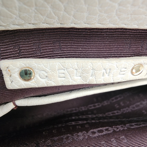 CELINE handbags Boogie Bag white leather gold hardware Authentic GUC - Picture 12 of 14